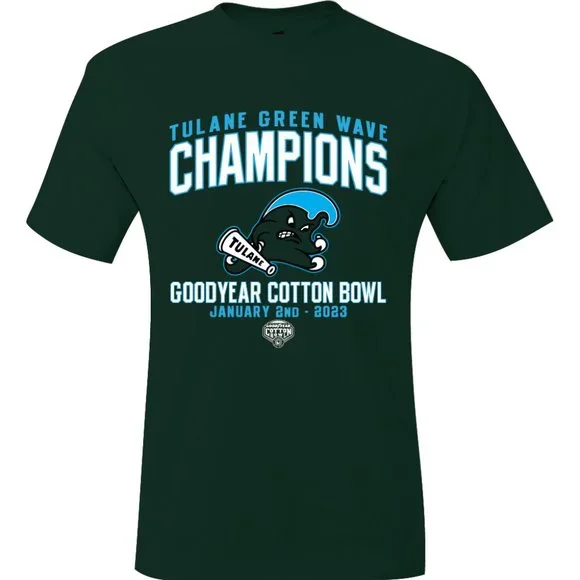 Tulane Green Wave 2023 Cotton Bowl Champions T-Shirt